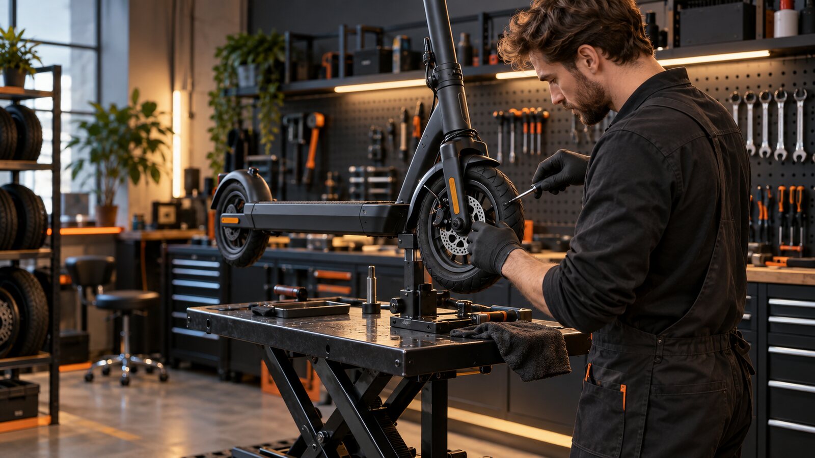 Werkstattservice für elektrische Zweiräder
